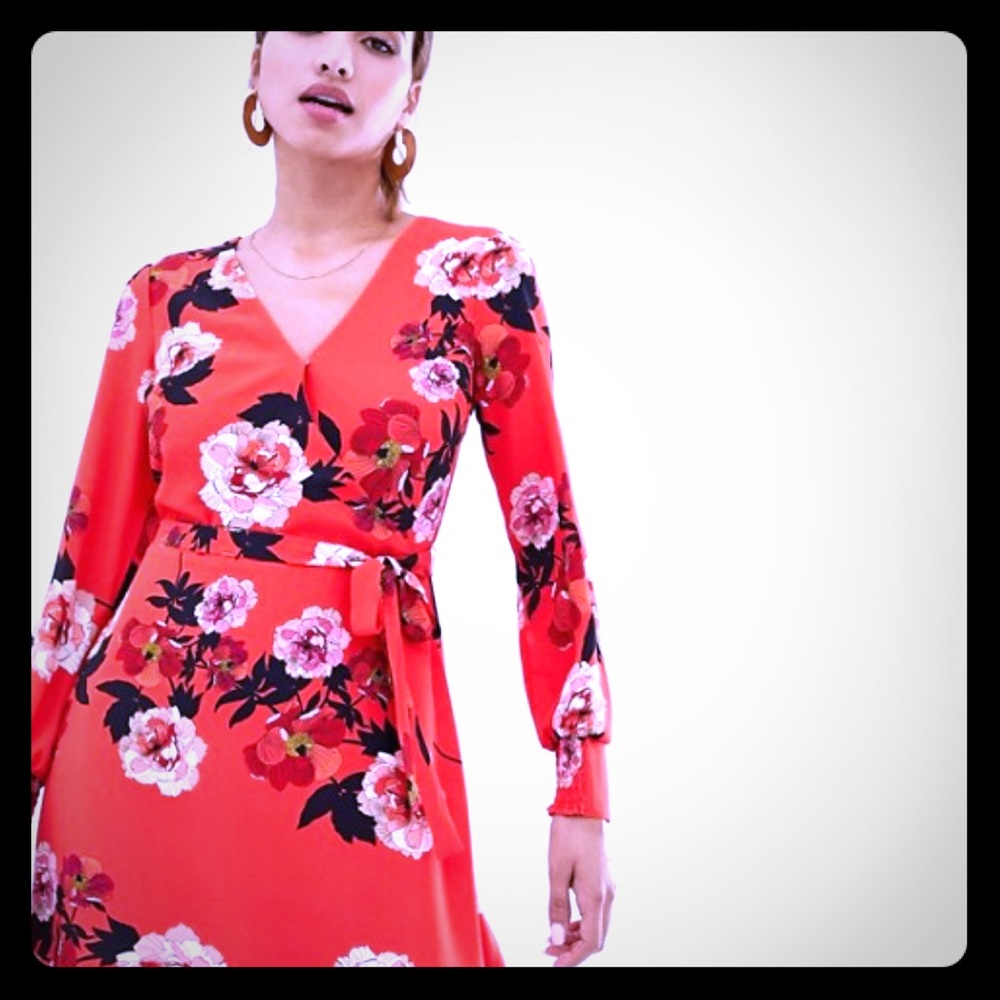 NWT Oasis botanical scarf v neck dress from ASOS!